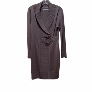 Marc New York Andrew Marc Wool Sweater Dress Size Medium Taupe